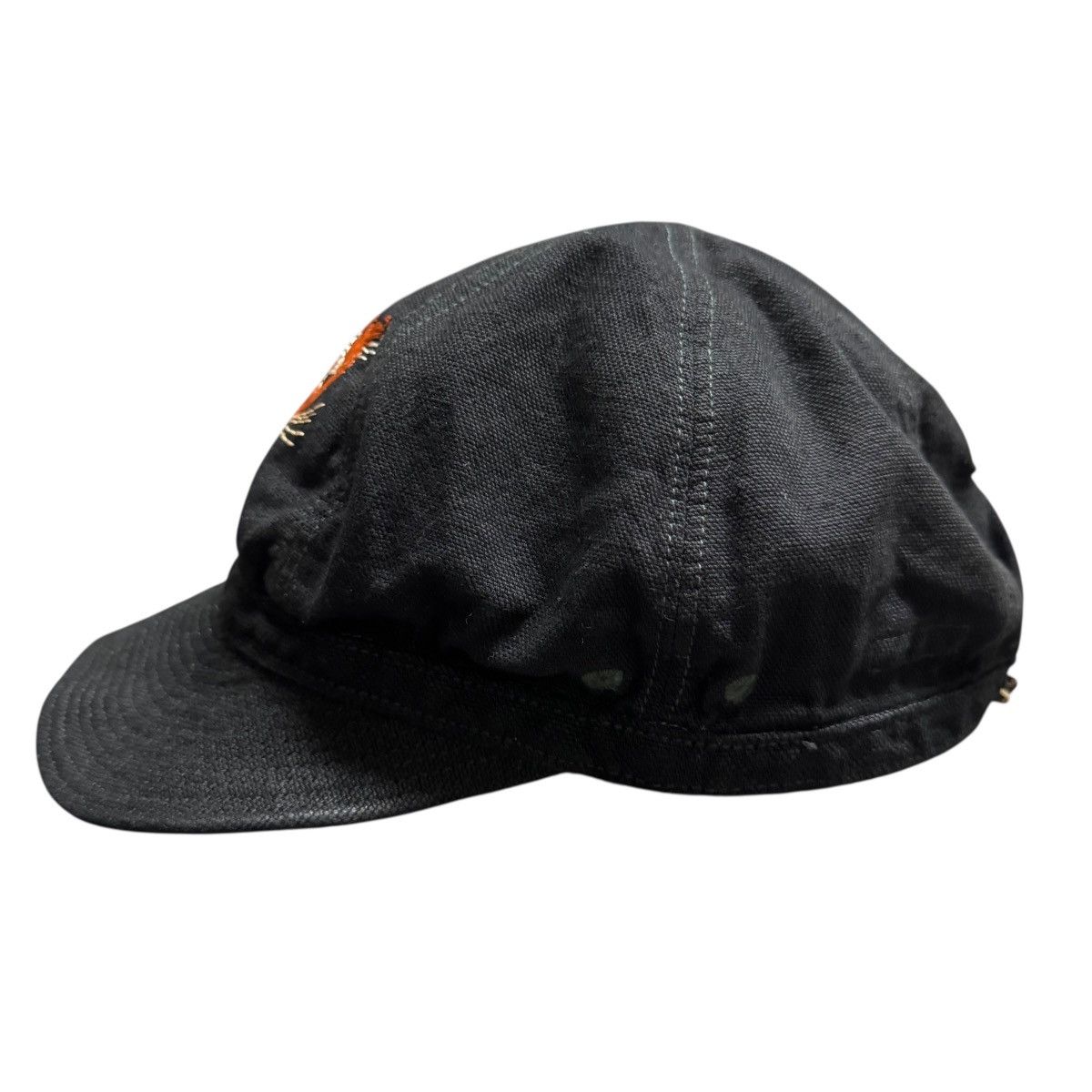 Kapital Kapital Tiger Embroidery Black Denim Mechanic Hats Size ONE SIZE - 5 Thumbnail