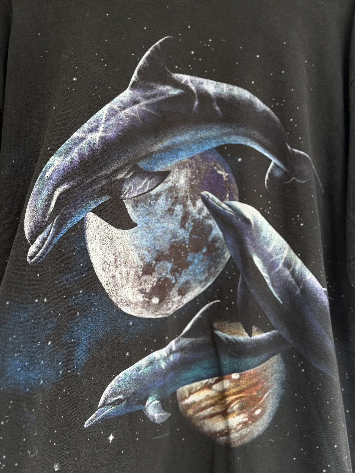 Vintage Dolphins in space vintage tee Size US L / EU 52-54 / 3 - 2 Thumbnail