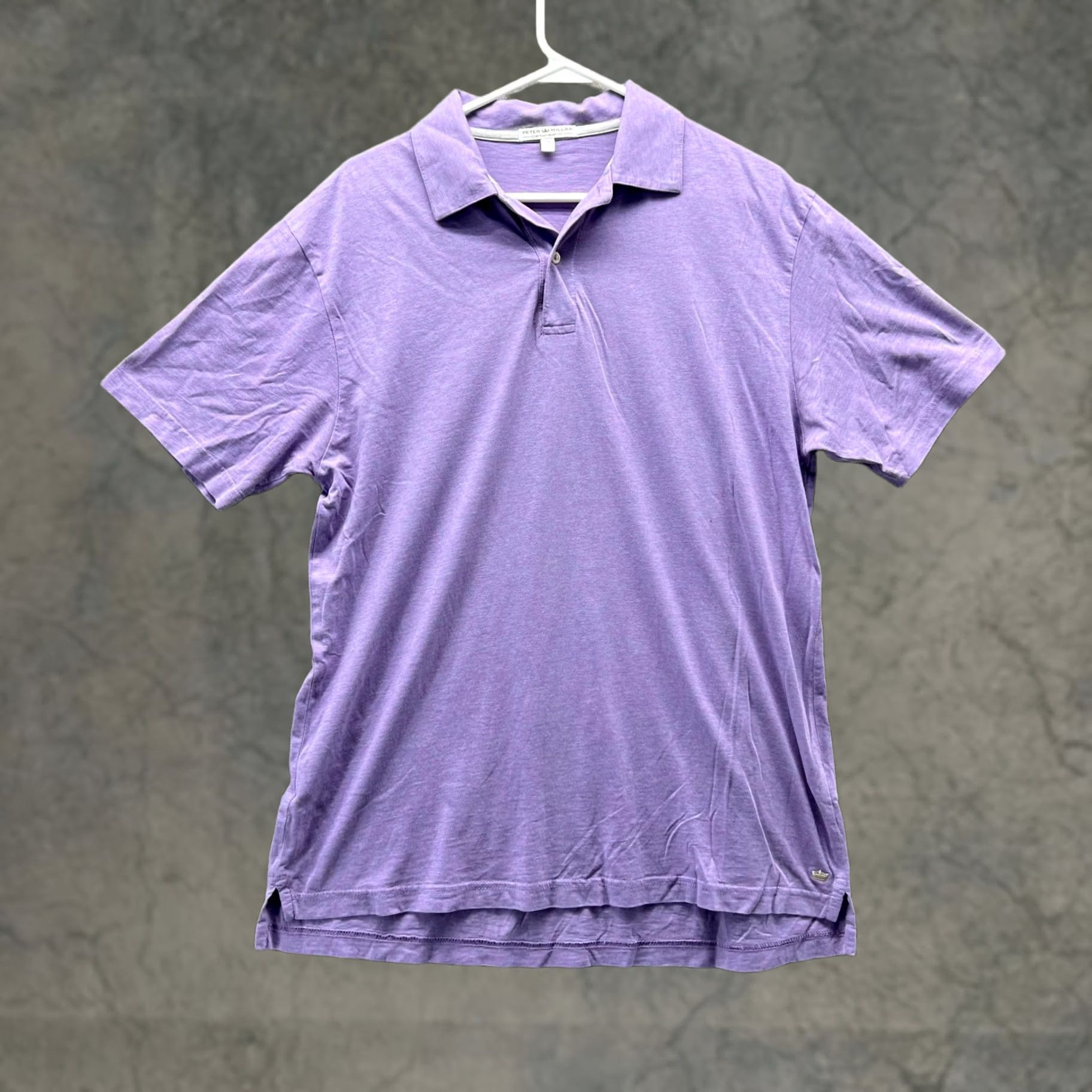 Peter Millar VINTAGE? No. (But follow rules) Peter Millar Polo Shirt Men Medium Purple Solid Short Sleeve Classic Preppy Dress Casual Business Size US M / EU 48-50 / 2 - 1 Thumbnail