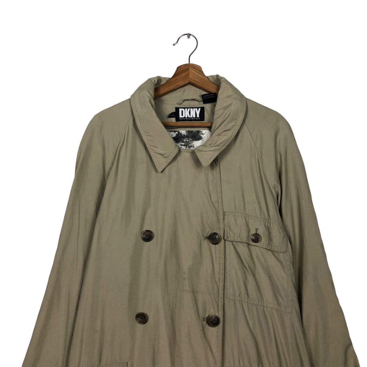 DKNY × Japanese Brand 🔥VINTAGE LONG JACKET DKNY BONDAGE PARACHUTE BIG LOGO LINING Size US M / EU 48-50 / 2 - 4 Thumbnail