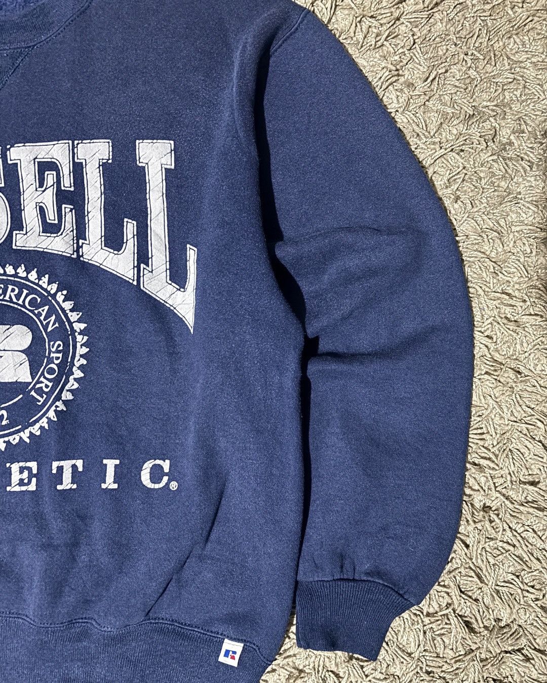 Russell Athletic 1990’s Russell Athletic “Spellout” Navy Sweatshirt Size US M / EU 48-50 / 2 - 2 Thumbnail