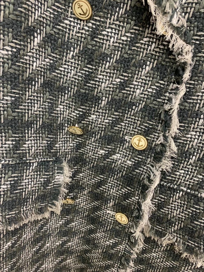 Thom Browne Thom Browne Wool tweed ruffled jacket Size S / US 4 / IT 40 - 2 Thumbnail
