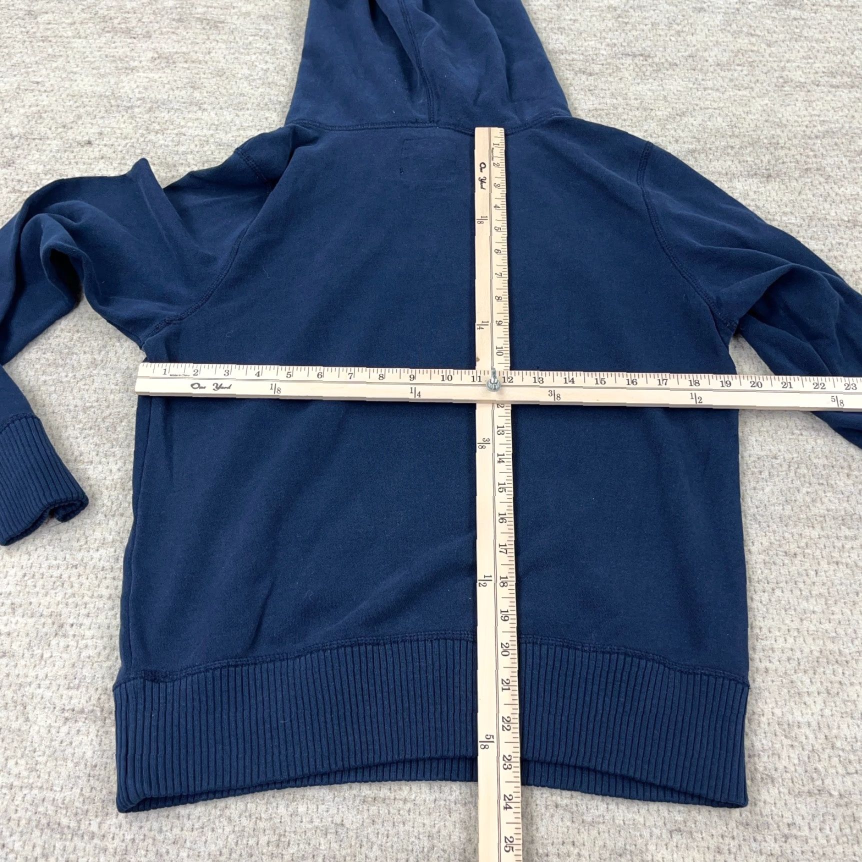 American Eagle Outfitters VINTAGE American Eagle Hoodie Women L Blue Faded Worn Spell Out AEO 77 Logo Zipper Hooded Pockets Pullover All Seasons Modern Preppy 90s Mens Womens Size L / US 10 / IT 46 - 6 Thumbnail