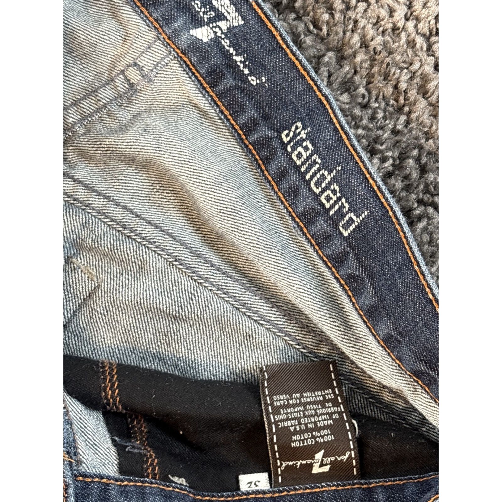 7 For All Mankind 7 For All Mankind Jeans Mens 32x31 Denim Pants Button Fly Blue Medium 5-Pocket Design Regular Fit (Inseam 31) Straight Size US 32 / EU 48 - 6 Thumbnail