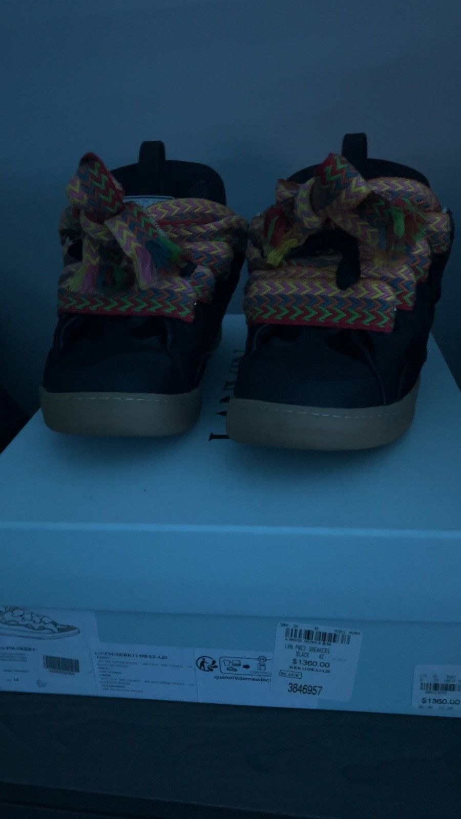 image of Lanvin Curb Sneakers in Black, Men's (Size 9)