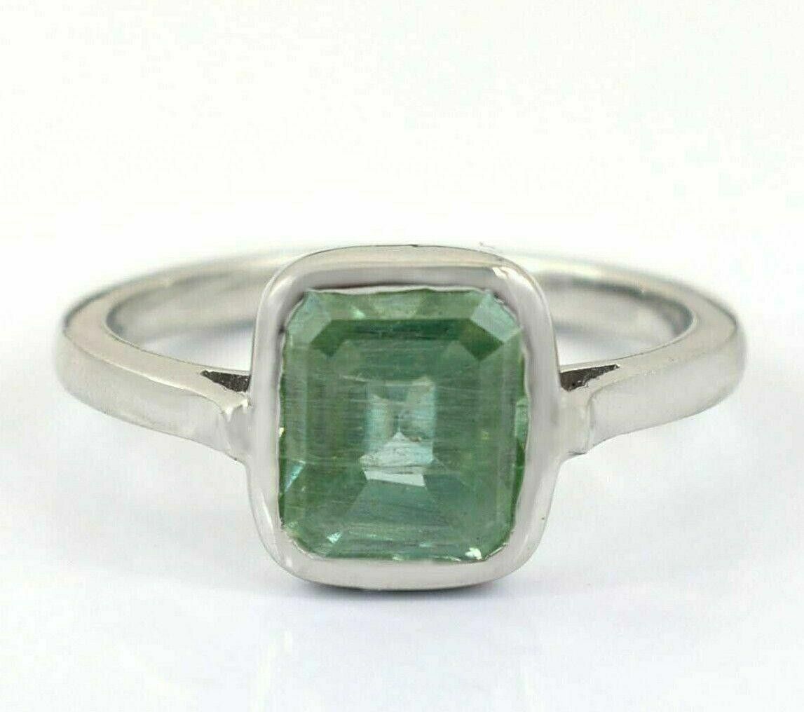 Handmade Hand Made Sterling Silver Blue Diamond Pave Ring 2.10 Cts Size ONE SIZE - 1 Thumbnail