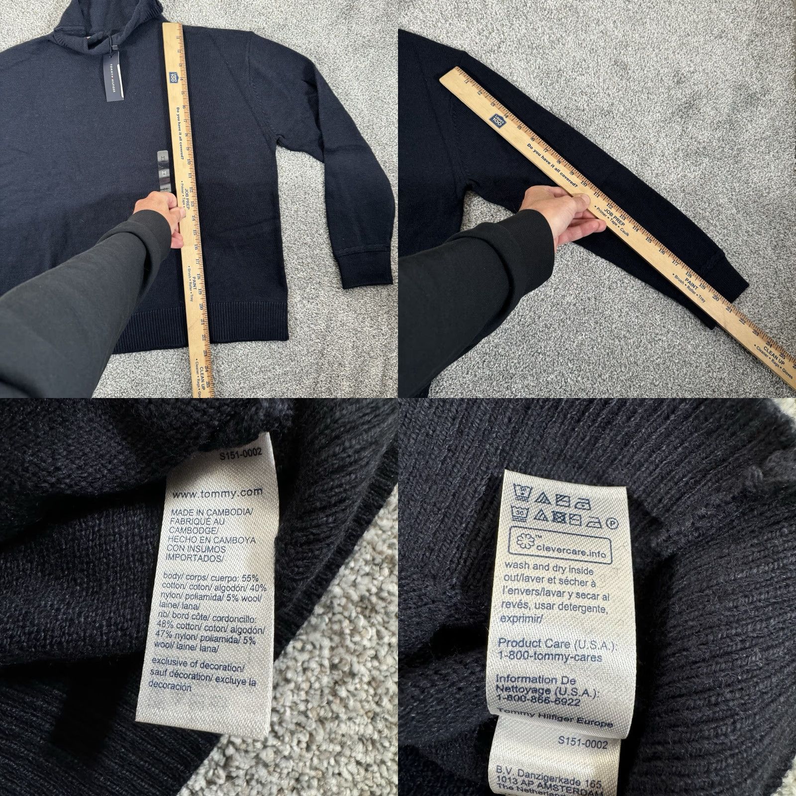 Tommy Hilfiger Tommy Hilfiger Sweater Womens M Relaxed Fit Mockneck Navy Blue Knit Pullover Preppy Academia Size M / US 6-8 / IT 42-44 - 8 Thumbnail