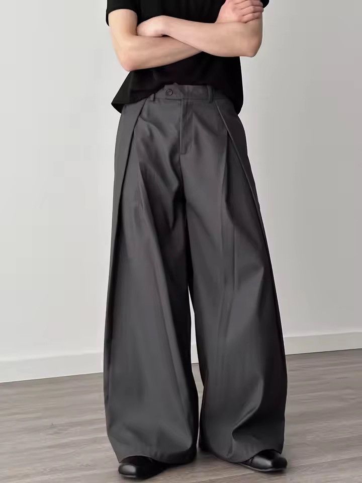 Vintage Wide Leg Dress Pants, Pleated Formal Trousers Size US 30 / EU 46 - 8 Thumbnail