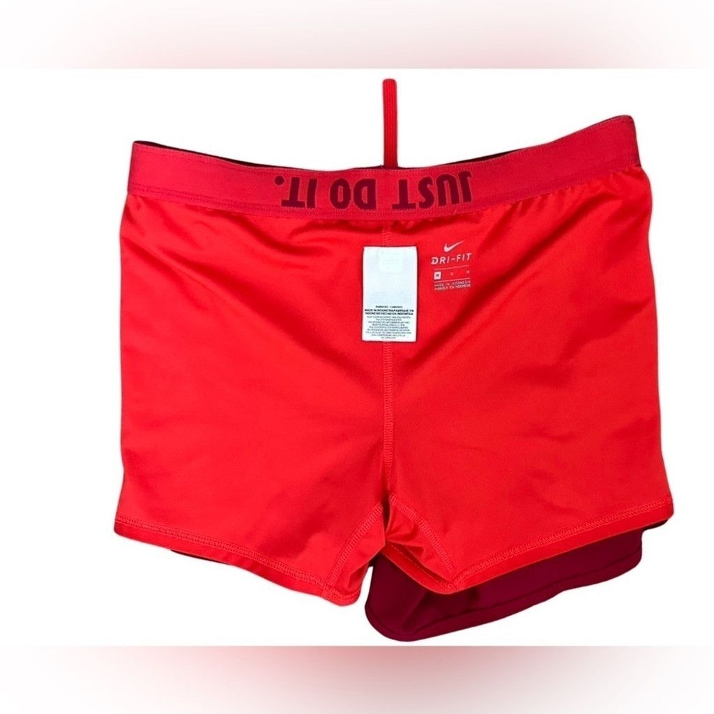 Nike NIKE Dri-Fit Shorts Red/Orange Women’s Size Medium. Size 28" / US 6 / IT 42 - 5 Thumbnail