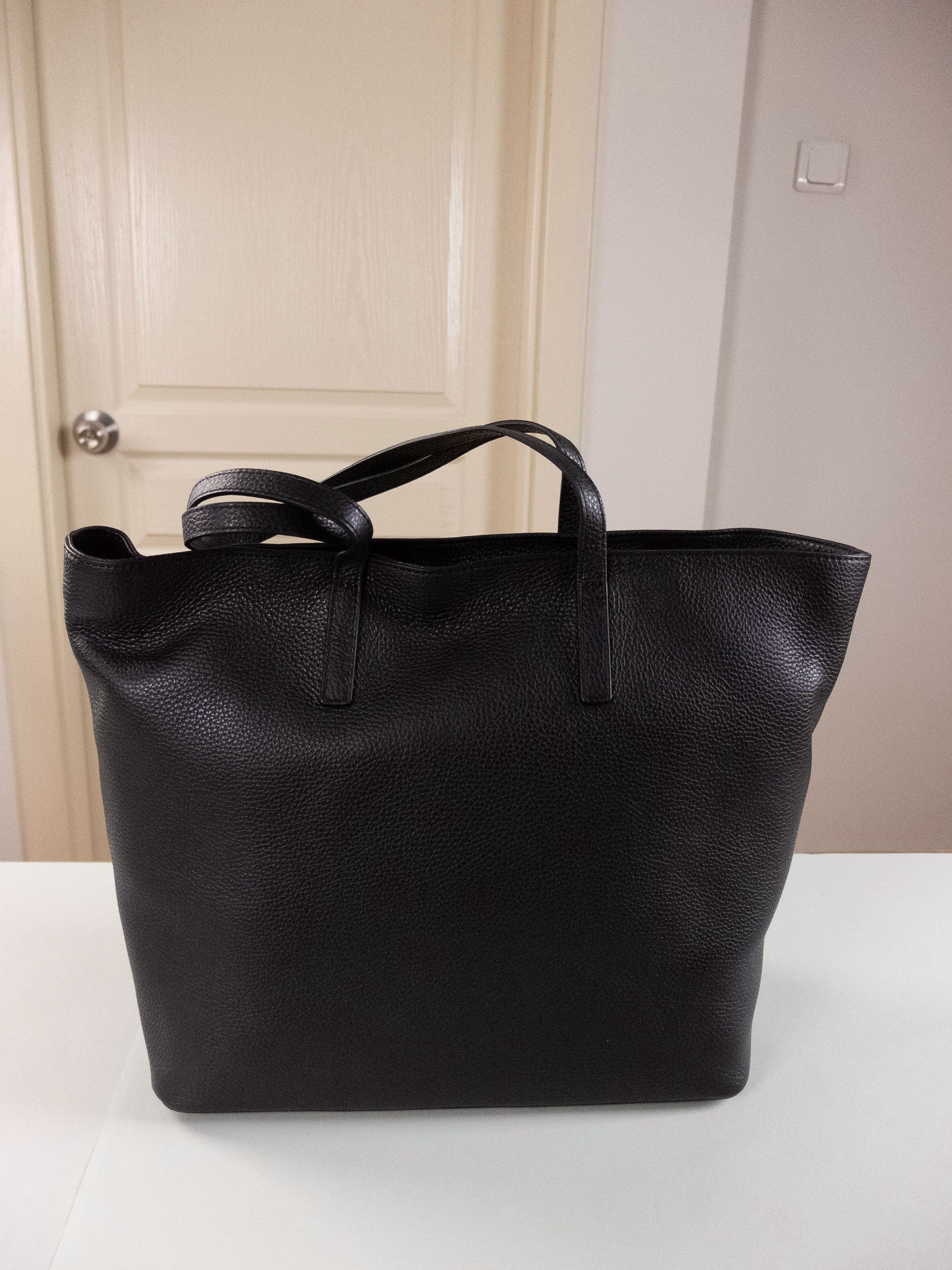 Santoni SANTONI black classic shopper leather tote bag authentic NWT Size ONE SIZE - 4 Thumbnail