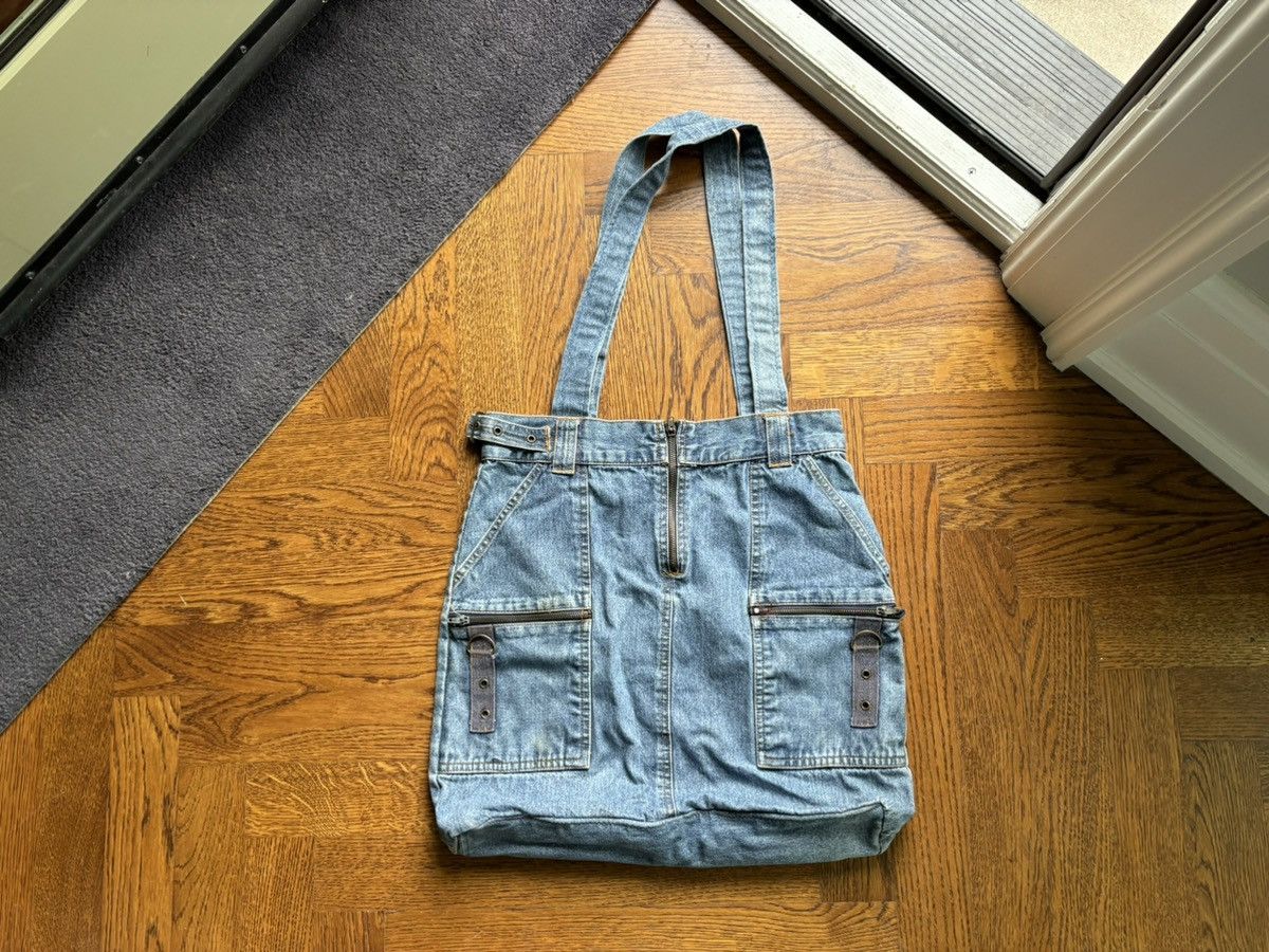 Levi's Vintage Denim Tote Bag Jote Jurse 90s Y2K Jean Sack Rework Size ONE SIZE - 12 Thumbnail