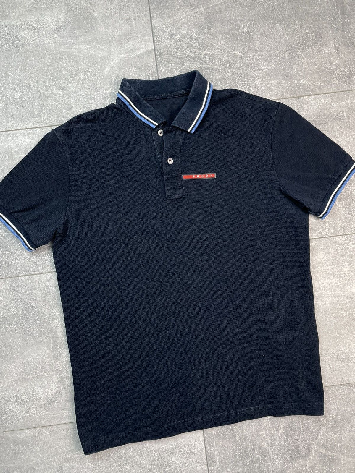 Prada Prada Red Tab Polo Shirt Size US M / EU 48-50 / 2 - 2 Thumbnail
