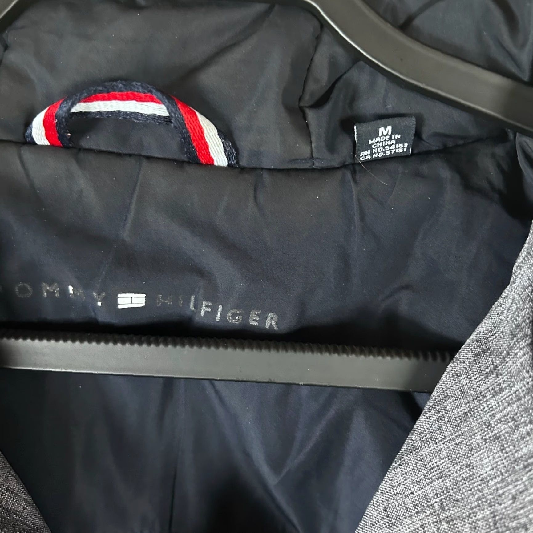 Tommy Hilfiger Tommy Hilfiger Mens Gray Hooded Softshell Jacket Full Zip Bomber Medium N RN54163 Size US M / EU 48-50 / 2 - 2 Thumbnail