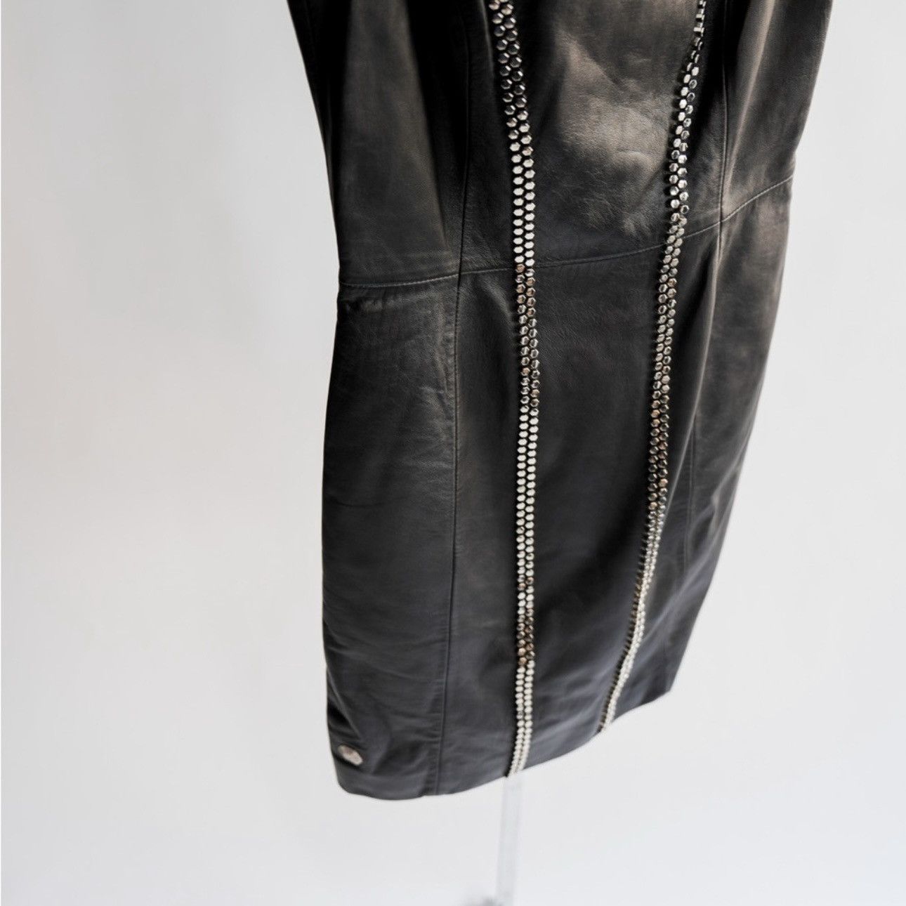 Philipp Plein Phillip Plein Couture Full Grain Leather Studded Mini Dress Size M / US 6-8 / IT 42-44 - 18 Thumbnail