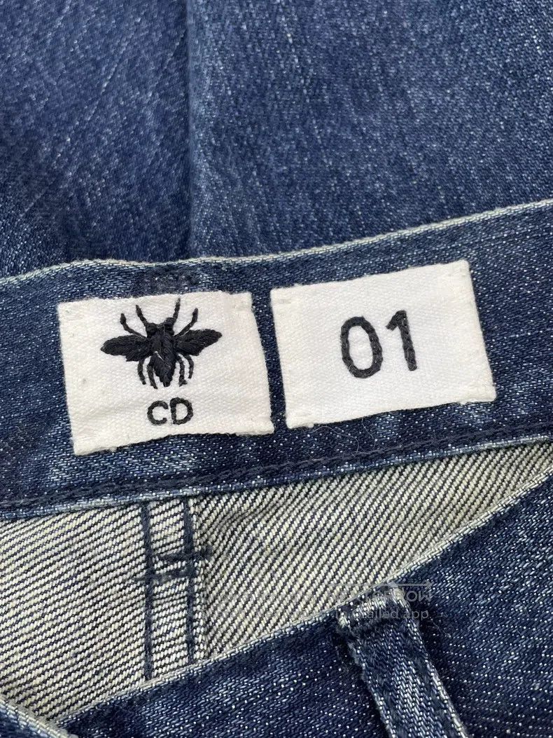 Dior Blue leg letter logo jeans