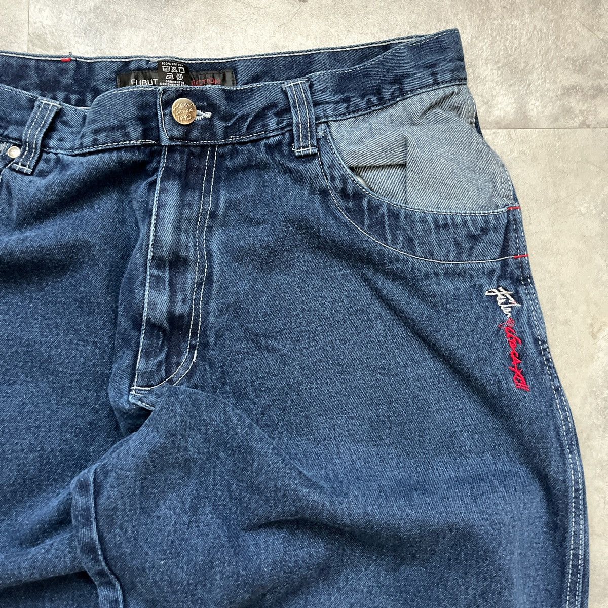 Fubu × Vintage Y2K Vintage Dark Wash Fubu Baggy Jeans Size US 36 / EU 52 - 3 Thumbnail
