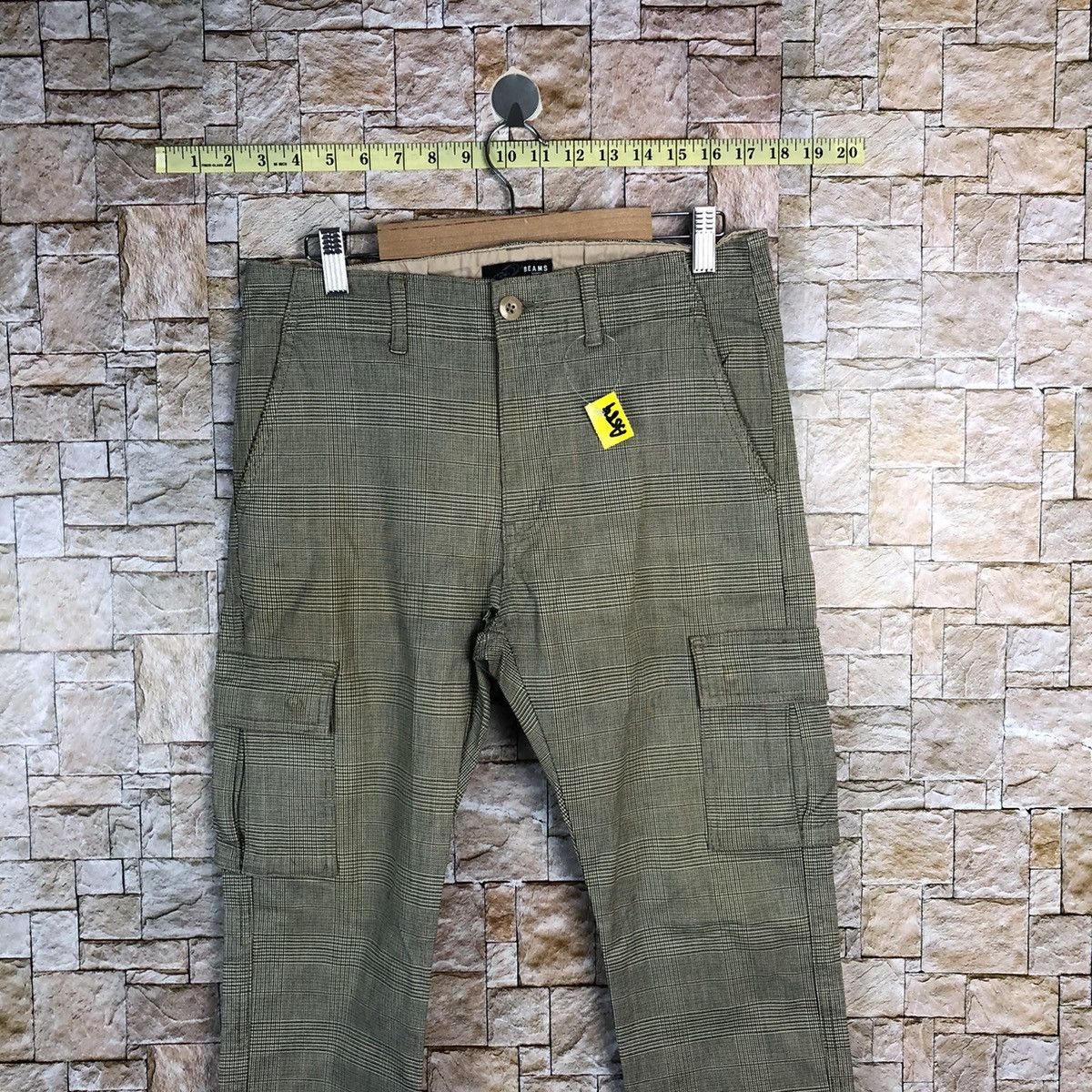 Beams Plus Beams Grey Checkred Cargo Multipocket Pants #A584 Size US 31 - 2 Thumbnail