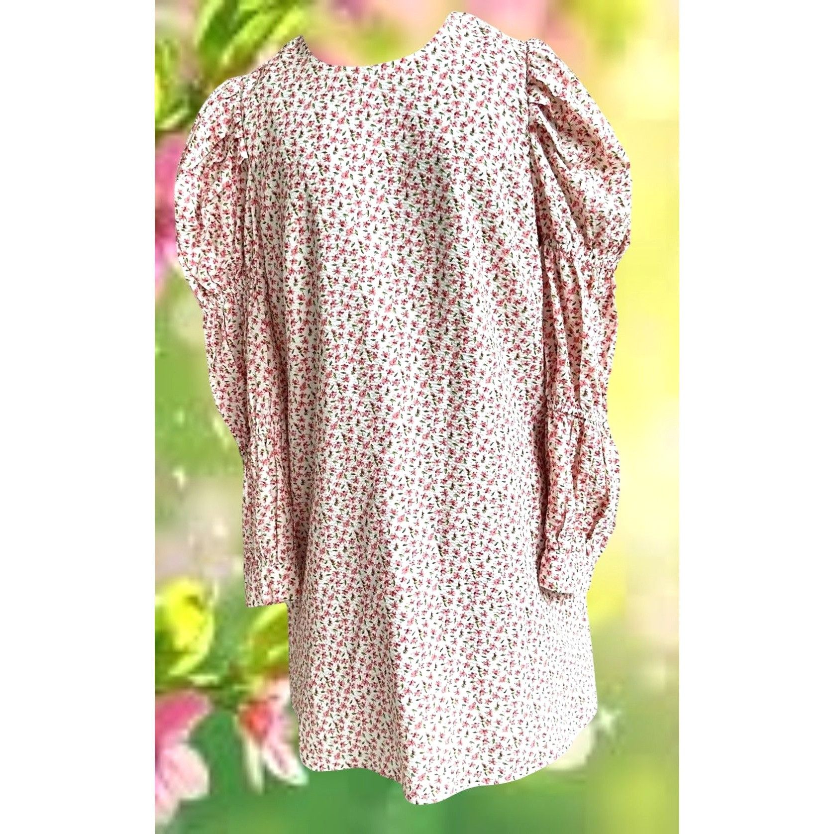 Other Hyacinth House Tuckernuck Floral Dress Small Puff Sleeves Cl Size S / US 4 / IT 40 - 3 Thumbnail
