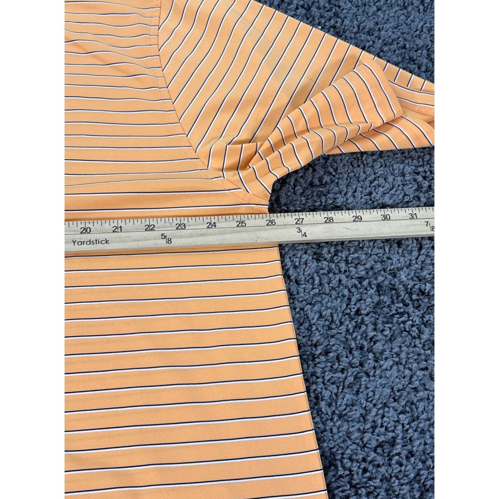 Vintage Donald Ross Polo Shirt Mens 2XL Orange Stripe Golf Cabin Bluff Performance Size US XXL / EU 58 / 5 - 3 Thumbnail