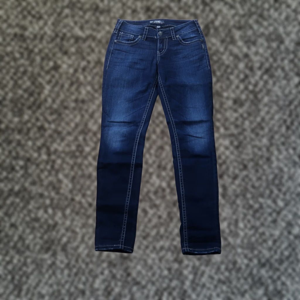 Silver Jeans Co. Silver Jeans Suki Skinny Jeans Women's 27x31 Blue Stretch Denim Pants Size 27" / US 4 / IT 40 - 1 Thumbnail