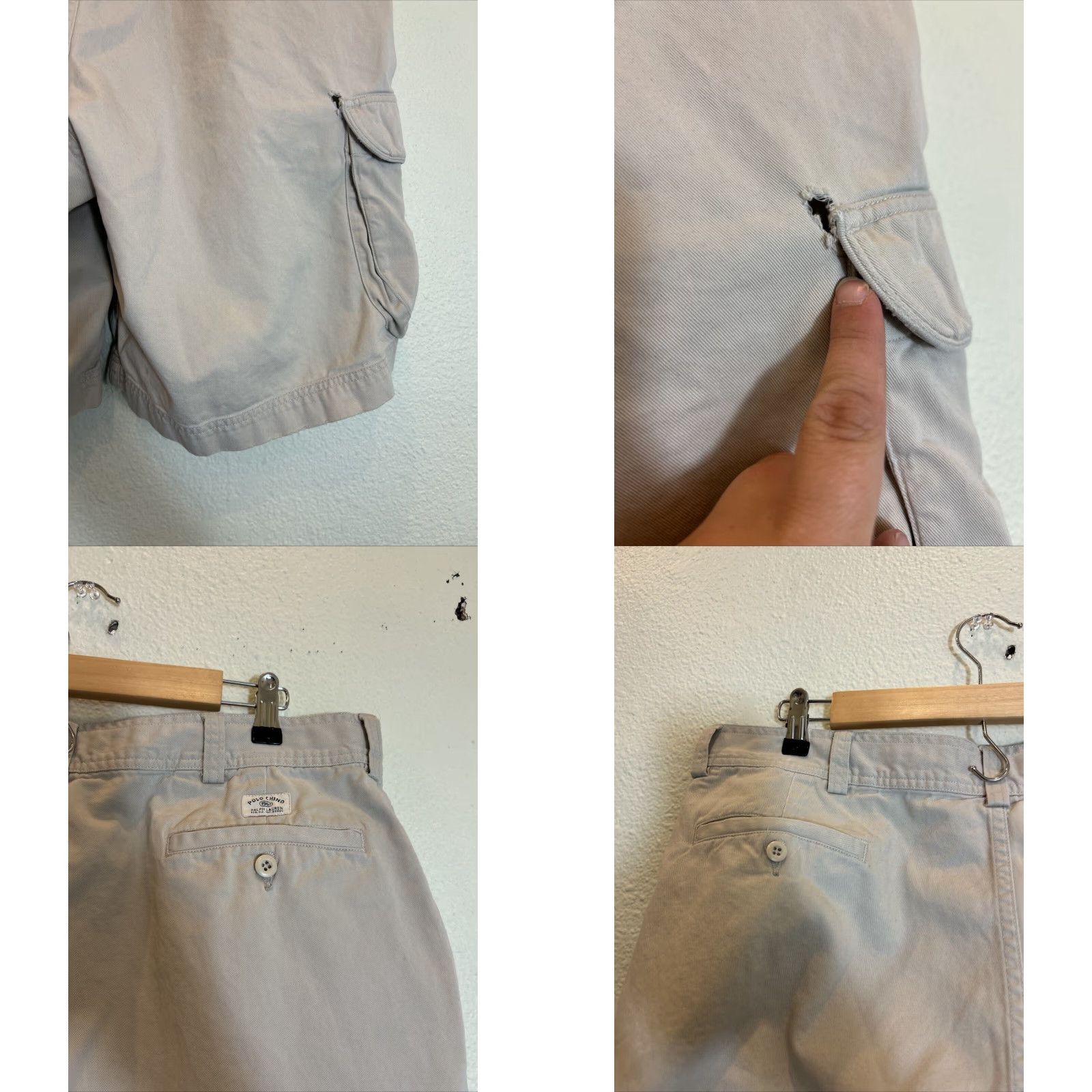 Polo Ralph Lauren VINTAGE Polo Ralph Lauren Cargo Shorts Mens 38 Beige Distressed Cargo American Outdoor 90s Boys Mens Size US M / EU 48-50 / 2 - 9 Thumbnail