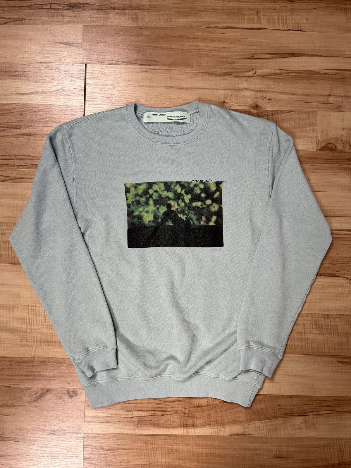 Off-White light green mint Crewneck