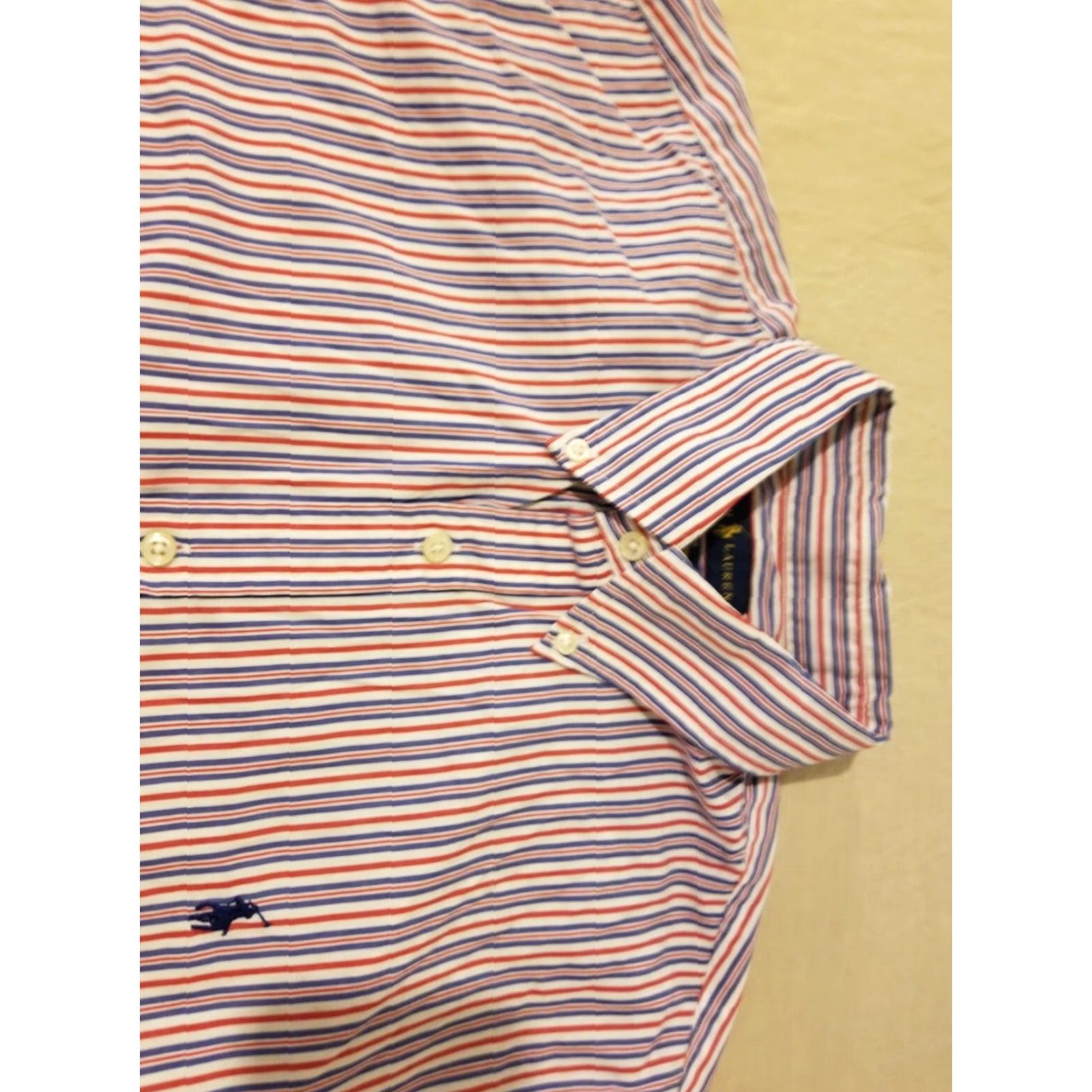 Polo Ralph Lauren Polo Ralph Lauren Dress Shirt XL Slim Red Cotton Button Mens Shirt Size 46R - 2 Thumbnail