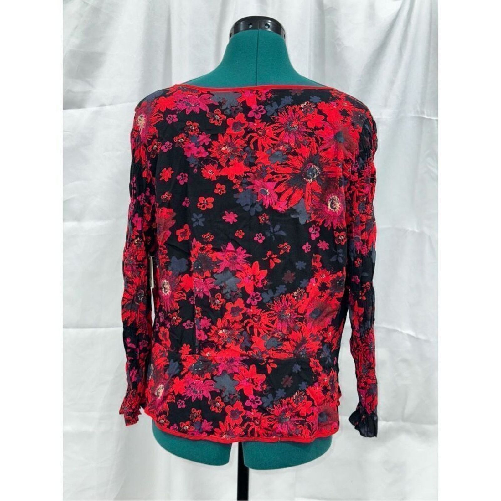 Free People Free People Red Floral Tie Front Cardigan | Sz M, NWT Size M / US 6-8 / IT 42-44 - 5 Thumbnail
