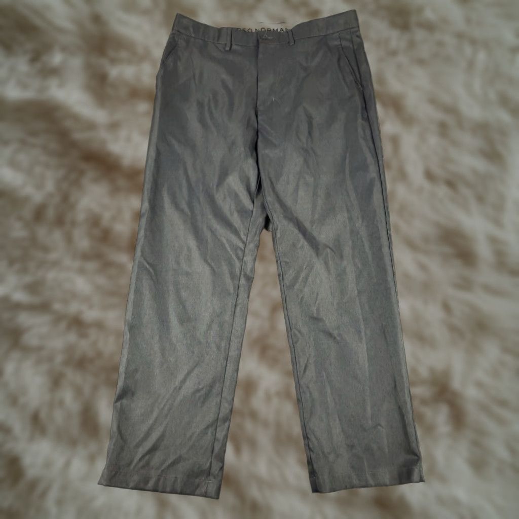 Vintage Greg Norman Gray Chino Pants Mens 34x30 Flat Front Casual Trousers Size US 34 / EU 50 - 1 Thumbnail