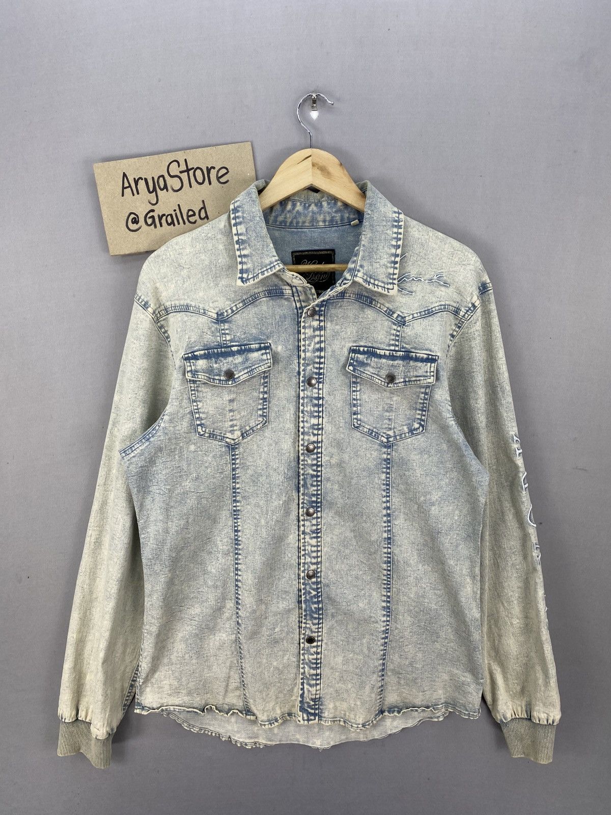Karl Kani Karl Kani Acid Wash Shirts Button Up Jacket Size US M / EU 48-50 / 2 - 1 Thumbnail