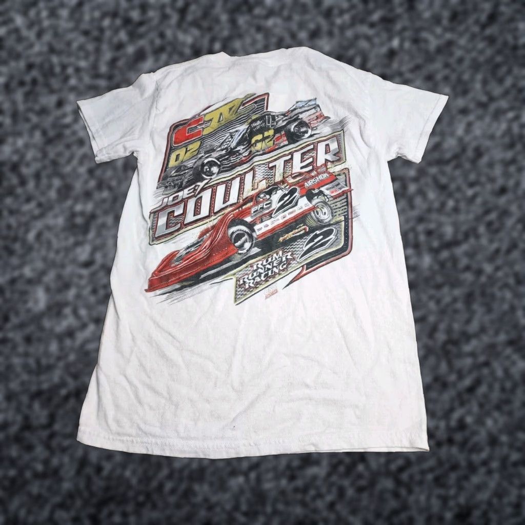 Gildan Gildan Graphic Print Short Sleeve T Shirt Mens Small White Racing 90s Cars Size US S / EU 44-46 / 1 - 1 Thumbnail