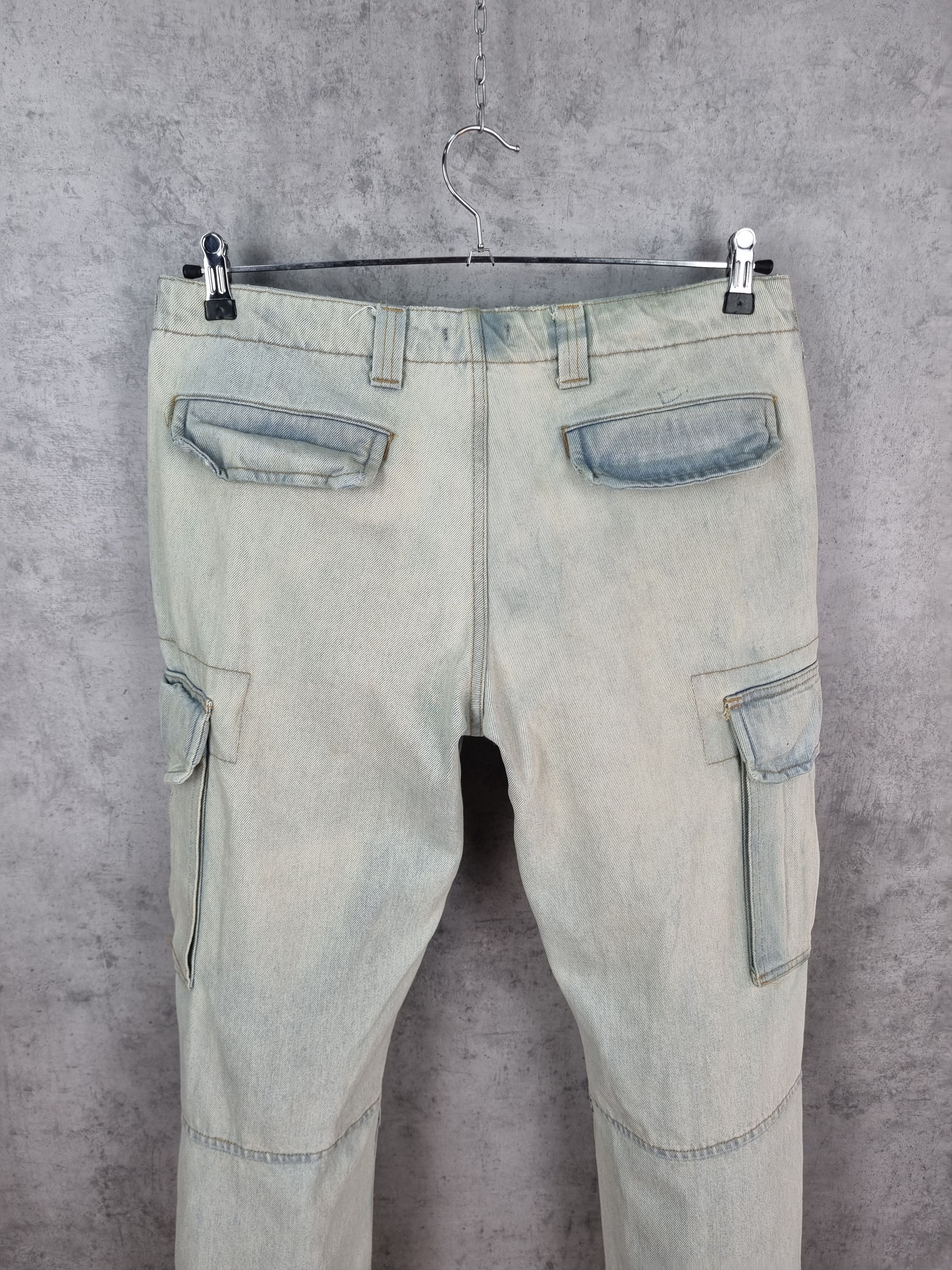 Japanese Brand × Vintage Rare Made in ITALY H&M Denim cargo Travis Scott Pants Size US 32 / EU 48 - 6 Thumbnail