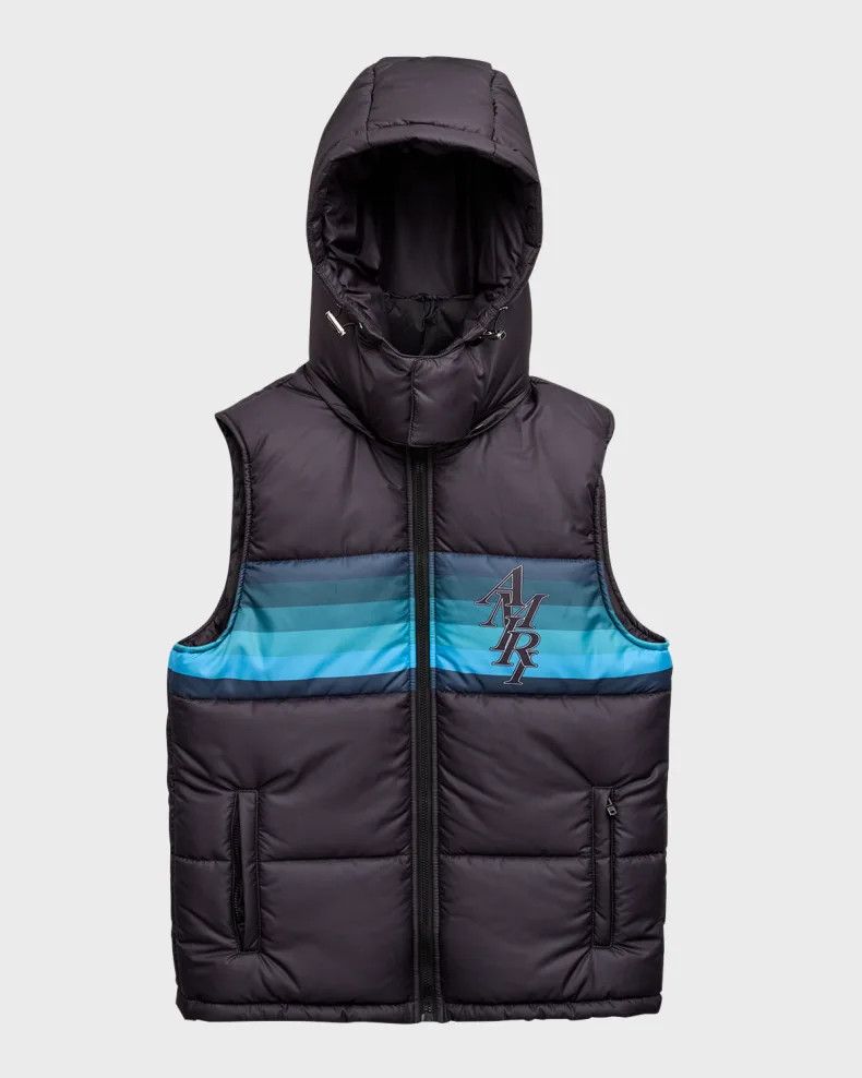 Amiri oc11z0225 KIDS Staggered Down Gilet in Purple/Sky Blue Size US XXS / EU 40 - 1 Preview