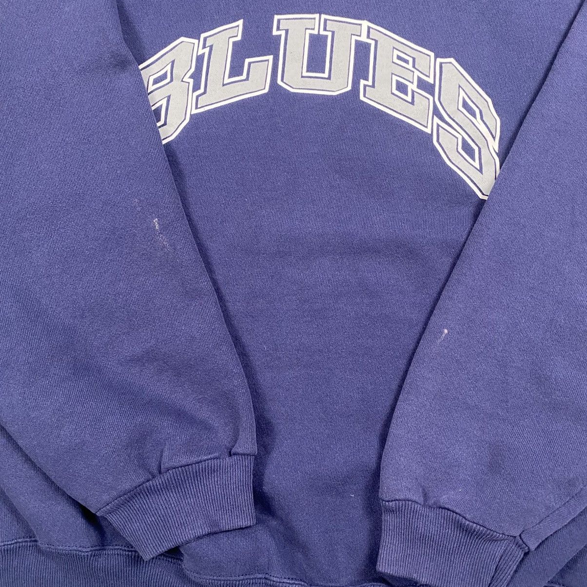 Hanes Rare Vintage 90s Blues Heavyweight Boxy Crewneck Size US XL / EU 56 / 4 - 4 Thumbnail