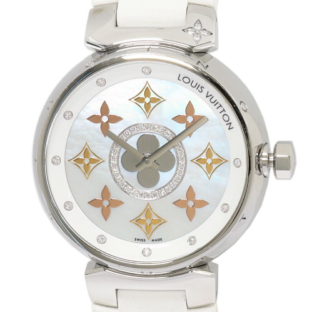 Louis Vuitton Louis Vuitton Louis Vuitton Tambour Stainless Steel Metal Quartz Q13MT Size ONE SIZE - 1 Thumbnail