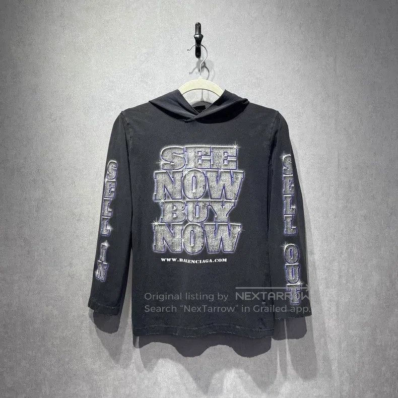 Other Balenciaga Brick letter logo printed hoodie Size M / US 6-8 / IT 42-44 - 1 Thumbnail