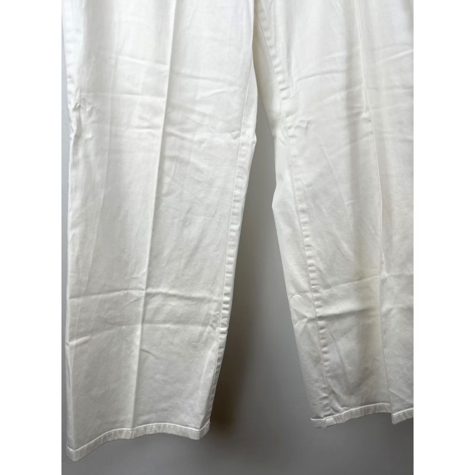 Talbots Talbots Jeans Womens 18W White Cotton Blend Zip Fly Button Front Five Pockets Size 40" / US 18 - 3 Thumbnail