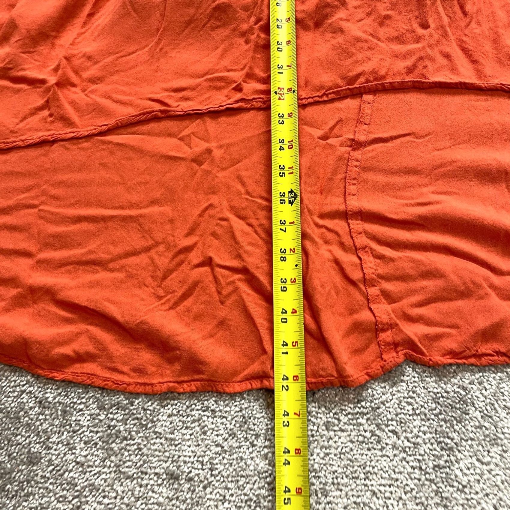 Vintage Jolie & Joy Dress Womens Plus 1X Orange Halter Neck A-Line Sleeveless Midi Rayon Stretch Dress Size XL / US 12-14 / IT 48-50 - 3 Thumbnail
