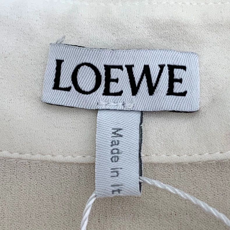 Loewe Loewe size 32 Muted beige logo embroidered silk short sleev Size M / US 6-8 / IT 42-44 - 6 Thumbnail