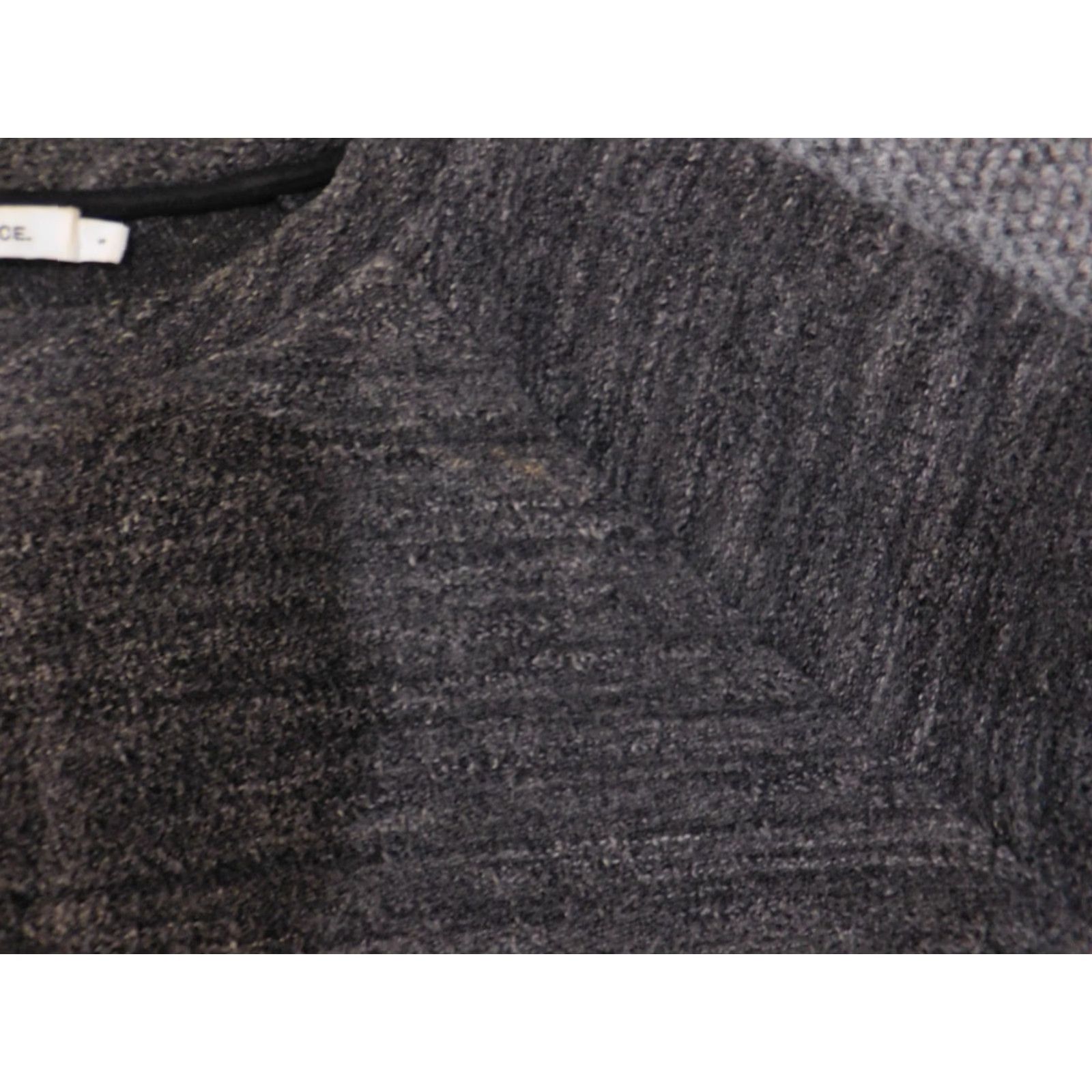 Vince Vince Womens Small Gray Pullover Zip Sweater Knit Round Neck Long Sleeve Stretch Chuny Knit Zipper Size S / US 4 / IT 40 - 4 Thumbnail