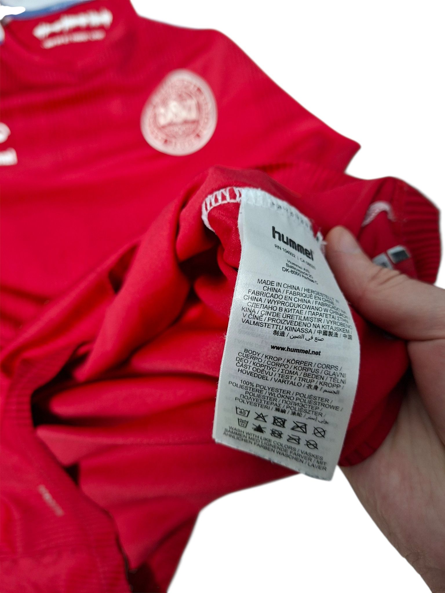 Hummel DENMARK HUMMEL VINTAGE SOCCER JERSEY Size US M / EU 48-50 / 2 - 6 Thumbnail