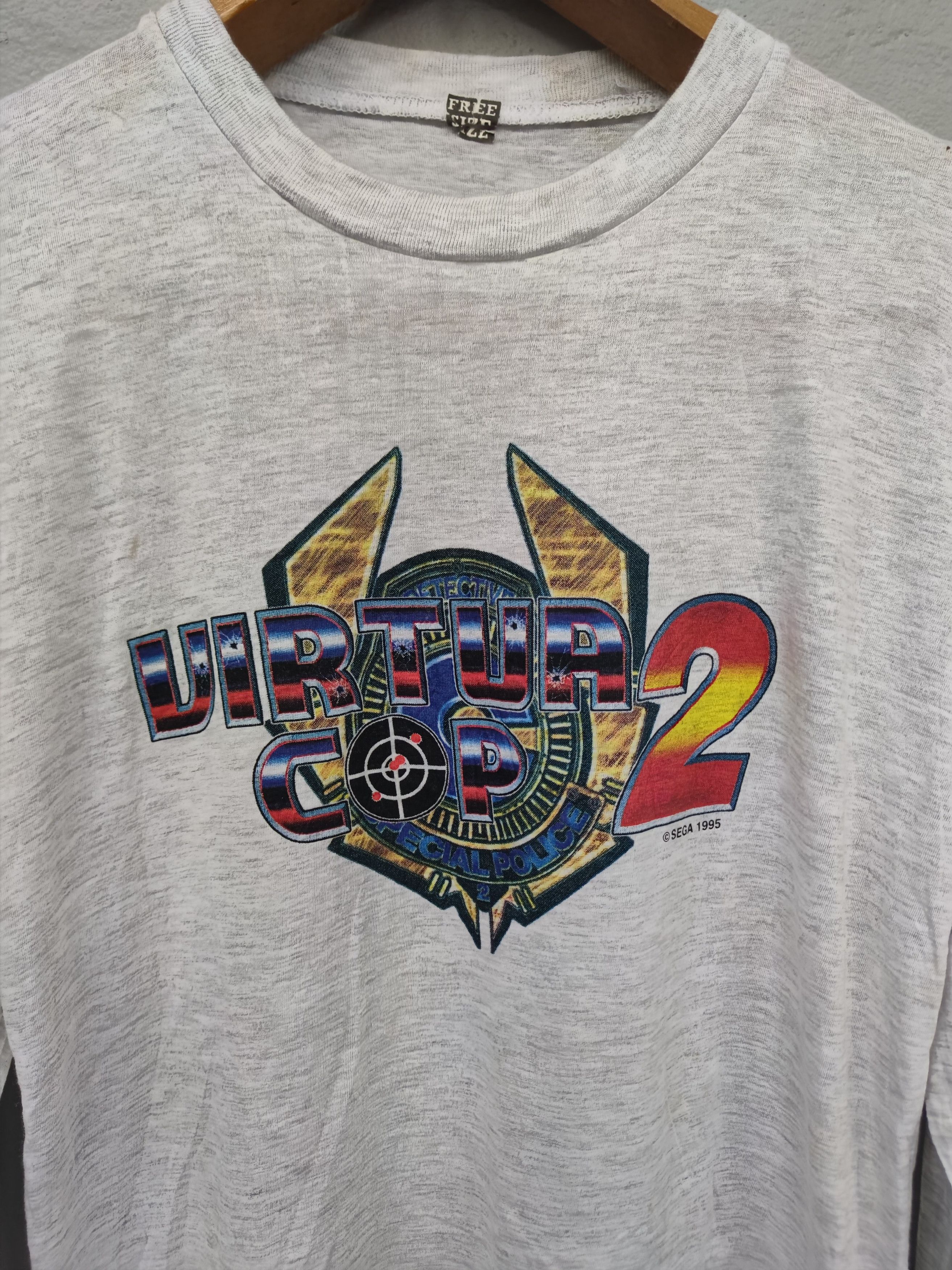 Vintage Vintage 1995 Sega Virtua Cop 2 Longsleeve T Shirt Size US S / EU 44-46 / 1 - 5 Thumbnail