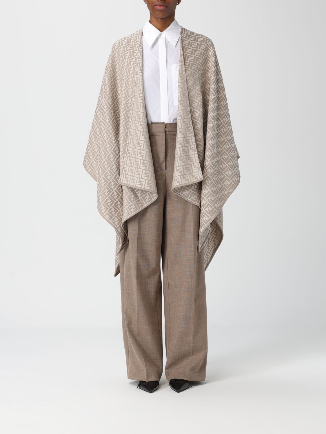 Fendi Fendi Scarf Woman Grey Size ONE SIZE - 1 Thumbnail