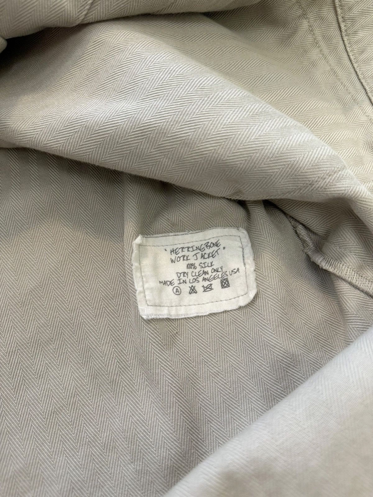 Greg Lauren Herringbone Silk Work Cargo Jacket Size US L / EU 52-54 / 3 - 13 Thumbnail