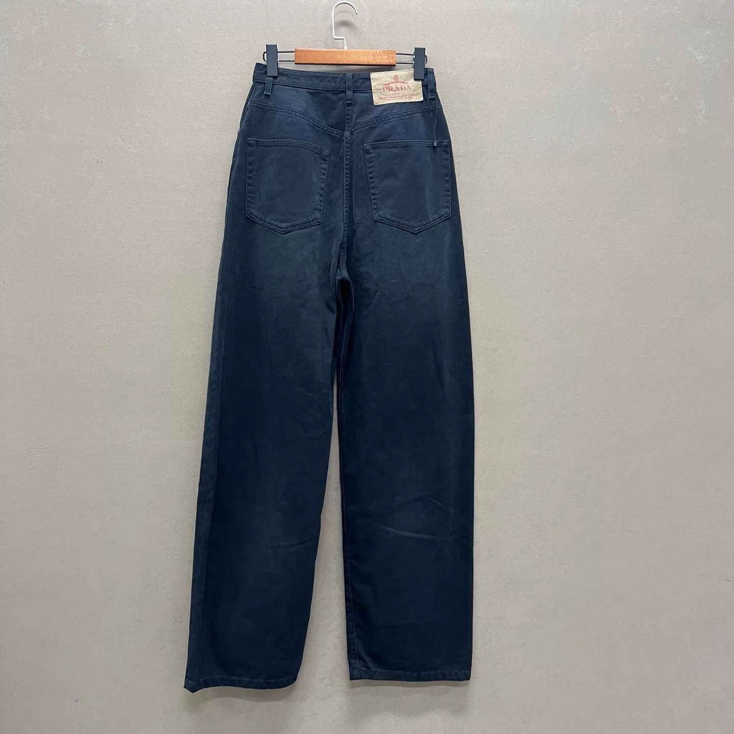 Prada Prada Black Denim Straight-leg Pants 27 NWT Size 27" / US 4 / IT 40 - 2 Thumbnail