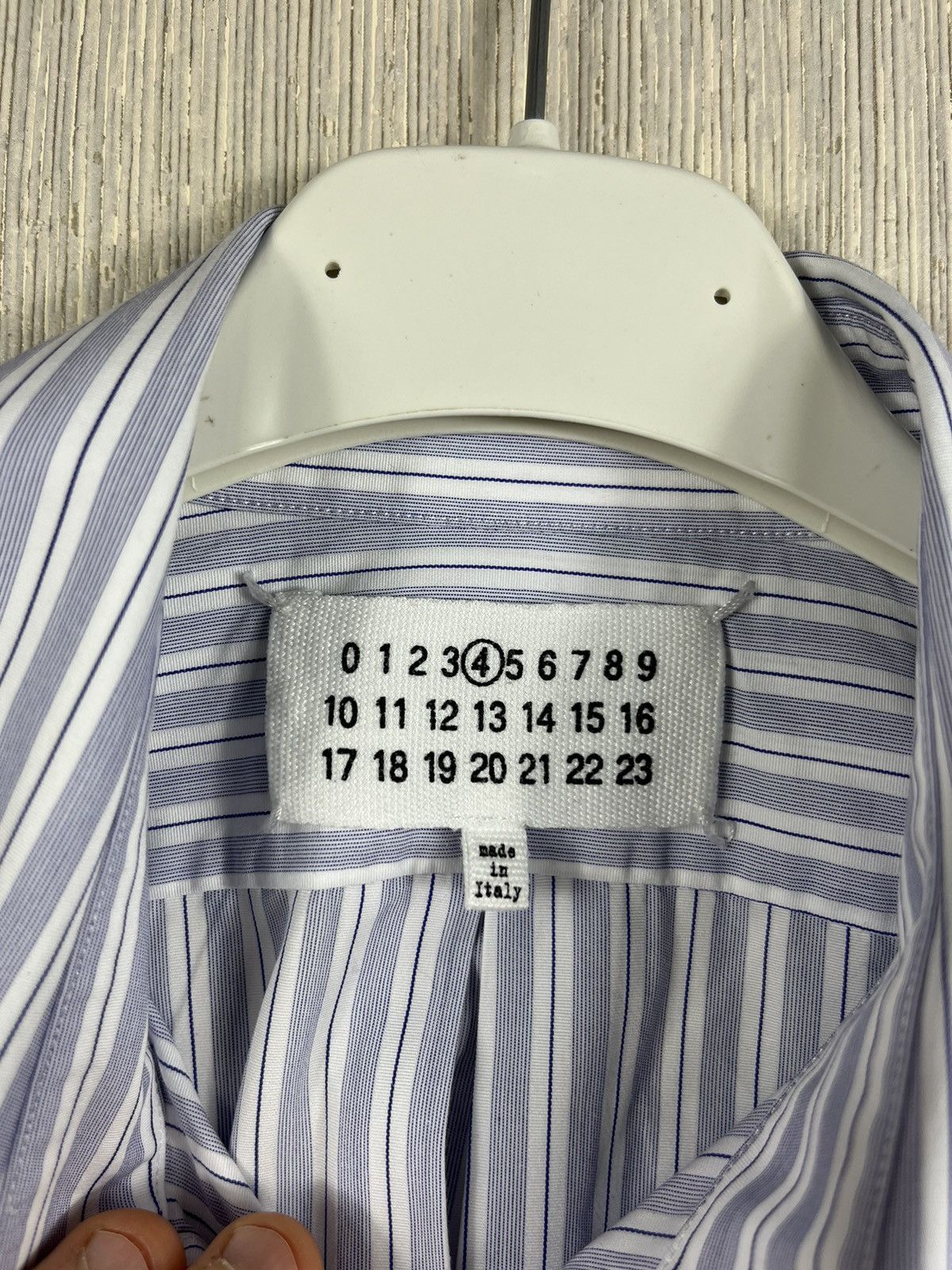 Designer × Maison Margiela Maison Margiela line 4 oversized striped shirt with pocket Size M / US 6-8 / IT 42-44 - 13 Thumbnail