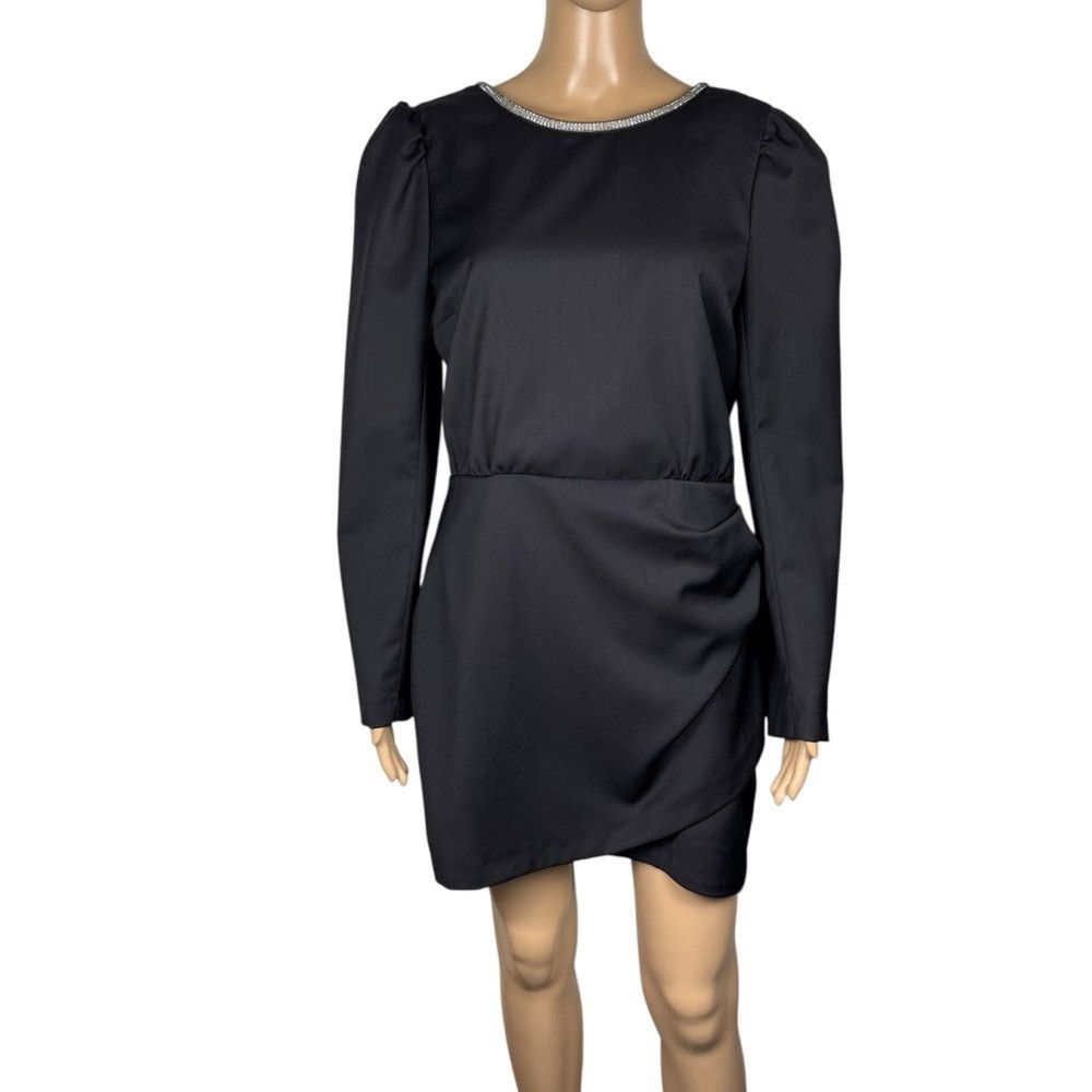 ba&sh NWT New $530 BA&SH Miroir Wool Mini Black Dress Size 3 US 8 Size M / US 6-8 / IT 42-44 - 3 Thumbnail