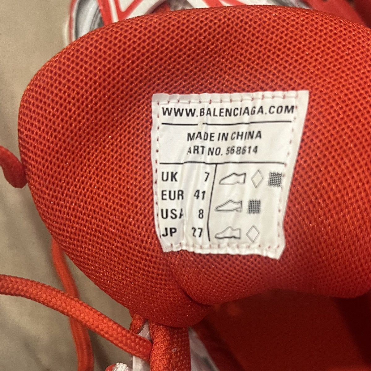 Balenciaga $1200 Balenciaga Track.2 Runners Sneaker, White Red Grey Size US 8 / EU 41 - 11 Thumbnail
