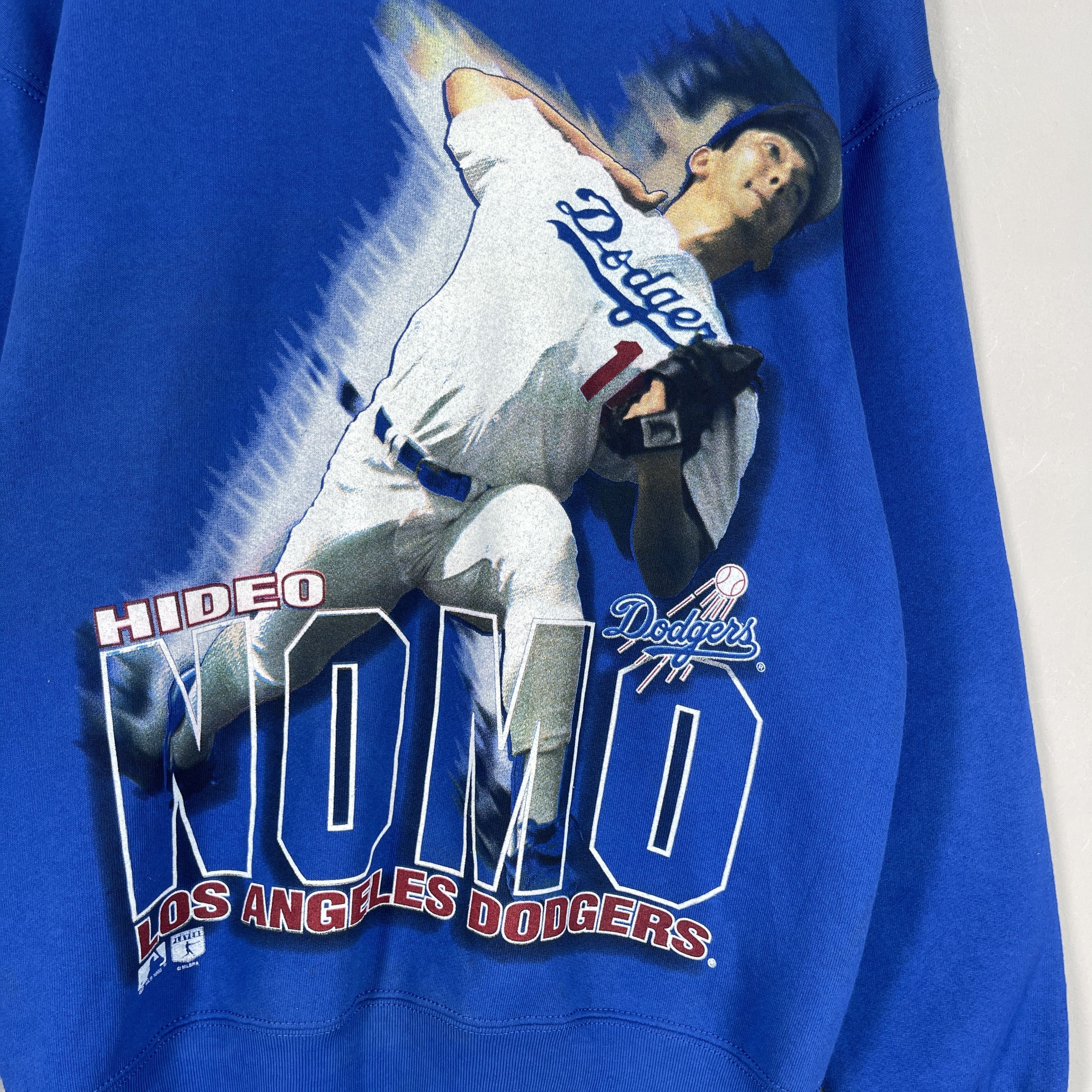 MLB Vintage 1990s HIDEO NOMO Dodgers Mlb Crewneck Sweatshirt Size US M / EU 48-50 / 2 - 2 Thumbnail