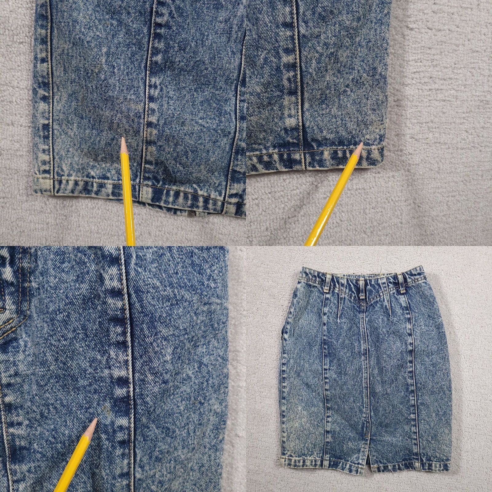 J Brand VINTAGE Sweet Camel Denim Mini Skirt Women's Juniors 00 22X18 Y2K Acid Wash Pocket Short Blue Cotton Denim 90s Festival Retro 00s 00s Girls Size 24" / US 00 / IT 34 - 9 Thumbnail